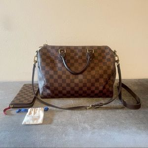 Louis Vuitton Speedy 30 and Wallet in Damier Ebene